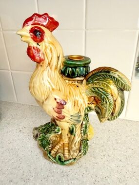 Rooster candle holder